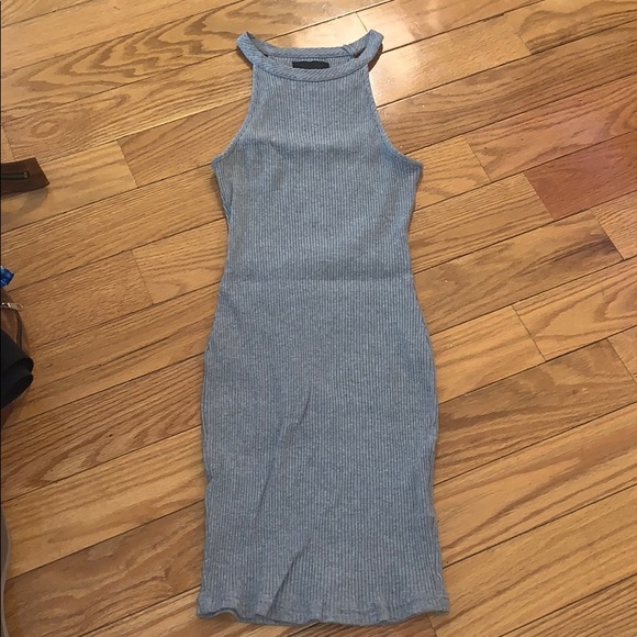 Gray ribbed tank dress - Picture 4 of 5